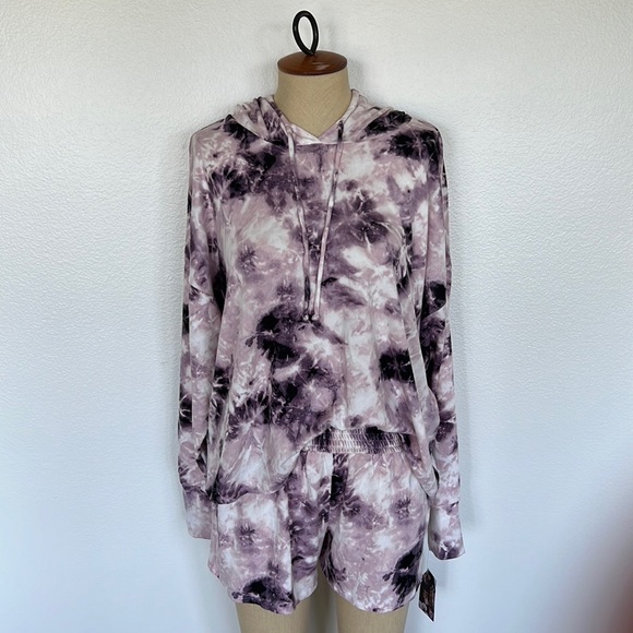 Midnight Bakery 2-Piece Pajama Set in Tie Dye Purple Size L - Picture 5 of 8
